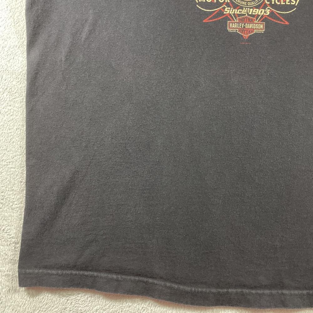 Harley Davidson Shirt Adult 2XL Black Motorcycle Biker Graphic Tee Tuscumbia AL - Picture 4 of 15